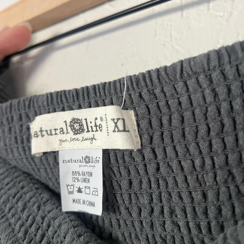 Natural Life Women's Grey and Green Trousers - Picture 3 of 4